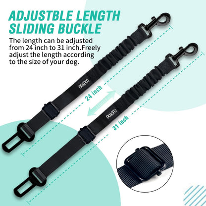 Dog Seat Belt,3 Piece Set Retractable Dog Car Seatbelts Adjustable Pet Seat Belt for Vehicle Nylon Pet Safety Seat Belts Heavy Duty & Elastic & Durable Car Harness for Dogs