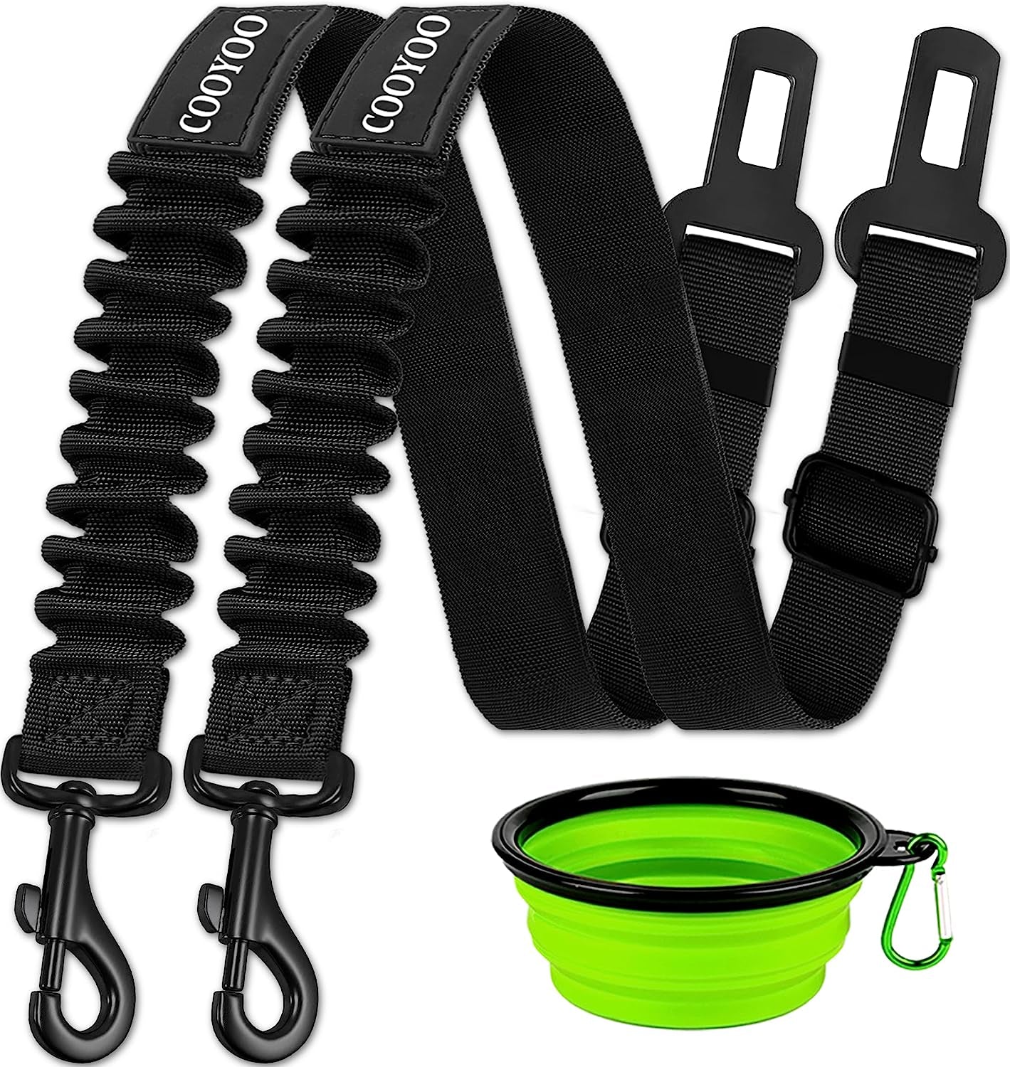 Dog Seat Belt,3 Piece Set Retractable Dog Car Seatbelts Adjustable Pet Seat Belt for Vehicle Nylon Pet Safety Seat Belts Heavy Duty & Elastic & Durable Car Harness for Dogs